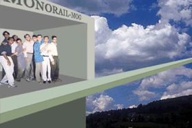 Vintage Monorail Cat sky animation